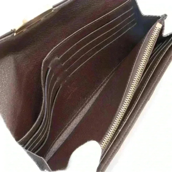 Authentic LOUIS VUITTON Portefeuille Sistina large Wallet Damier Ebene w/COA - Picture 8 of 15